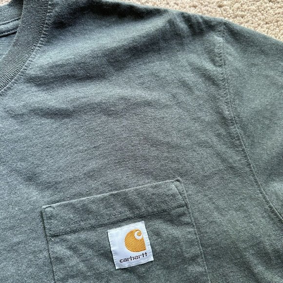 Carhartt Pocket Tee Men's Sz XL, Short Sleeve, Loose Fit, Crewneck Green/Grey - Picture 6 of 12